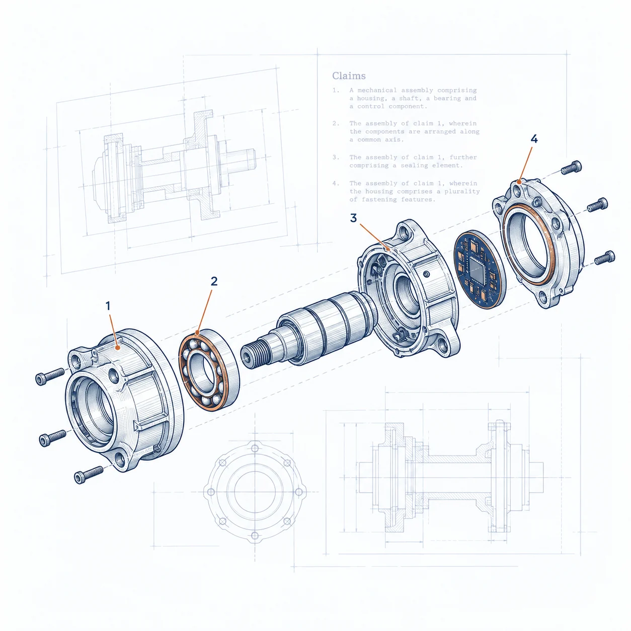 Home Minh họa cơ cấu cơ khí tháo rời, mạch điện và bản vẽ sáng chế của VHK Patent Lab